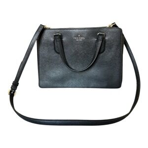 Kate Spade New York NWOT Laurel Way Black Saffiano Leather Satchel Crossbody Bag